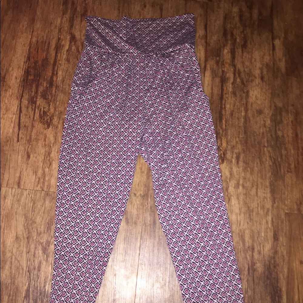 Purple patterned jogger/comfy pants